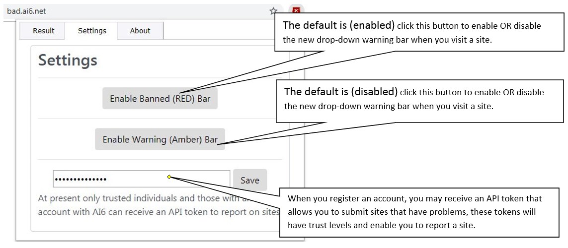 Extension Settings